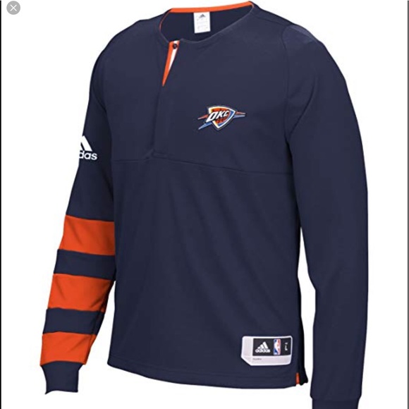 adidas Other - Adidas NBA OKC Men’s Authentic Shooting Shirt